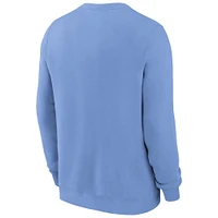 Sweat-shirt Nike Carolina Blue North Tar Heels Legacy Classic Tackle pour homme en sergé brodé avec logo forme d'arc