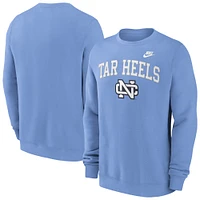 Sweat-shirt Nike Carolina Blue North Tar Heels Legacy Classic Tackle pour homme en sergé brodé avec logo forme d'arc