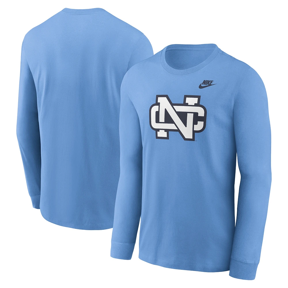 Men's Nike Carolina Blue North Tar Heels Legacy Primary Logo Long Sleeve T-Shirt