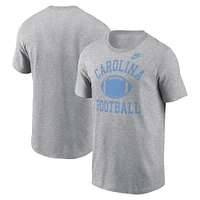 Men's Nike Heather Gray North Carolina Tar Heels Legacy Football Icon T-Shirt