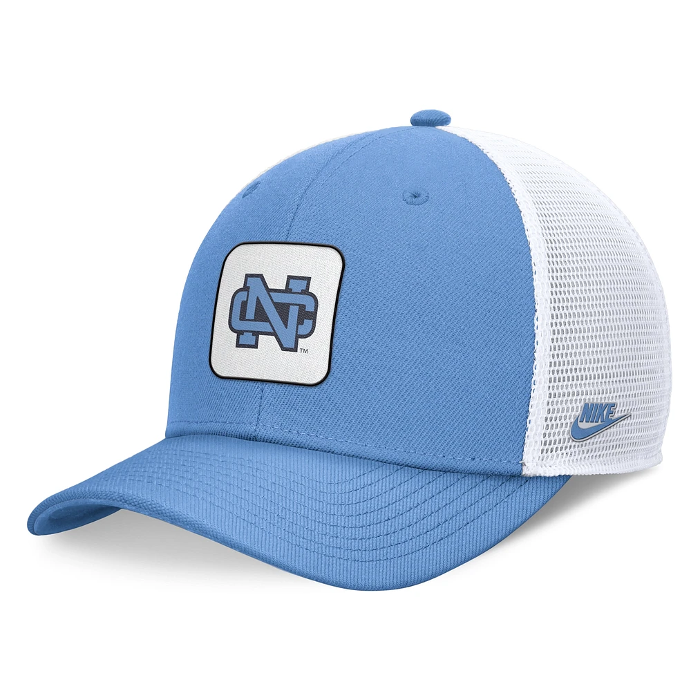 Men's Nike Light Blue/White North Carolina Tar Heels Legacy Rise Mascot Trucker Adjustable Hat