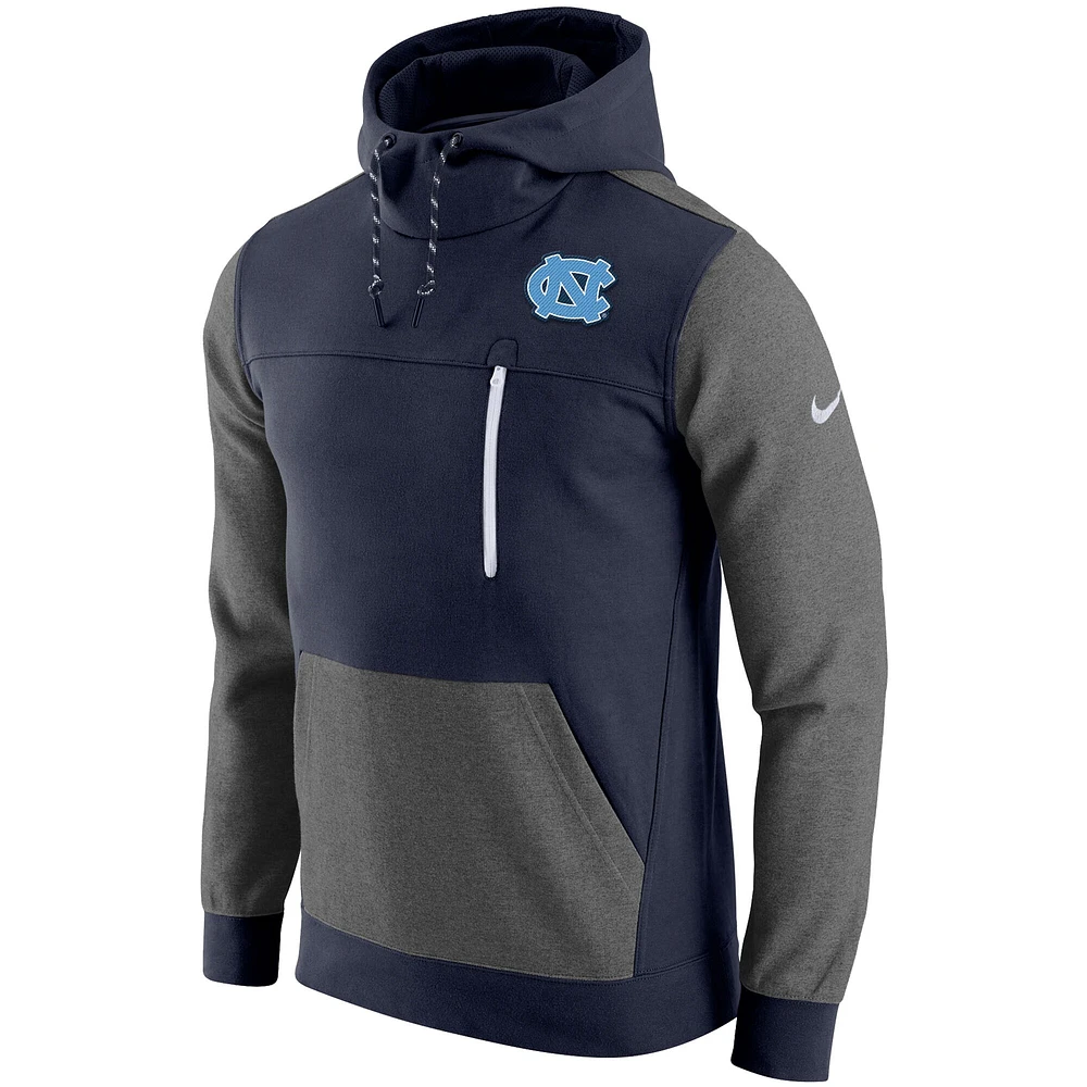 Men's Nike Navy North Carolina Tar Heels AV-15 2.0 Slim Fit Pullover Hoodie