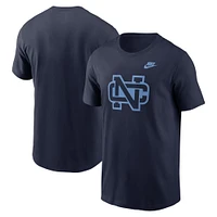 T-shirt Nike bleu marine pour homme avec logo alternatif des Tar Heels de Caroline du Nord