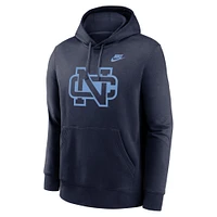 Men's Nike Navy North Carolina Tar Heels Legacy Logo Club Fleece Pullover Hoodie