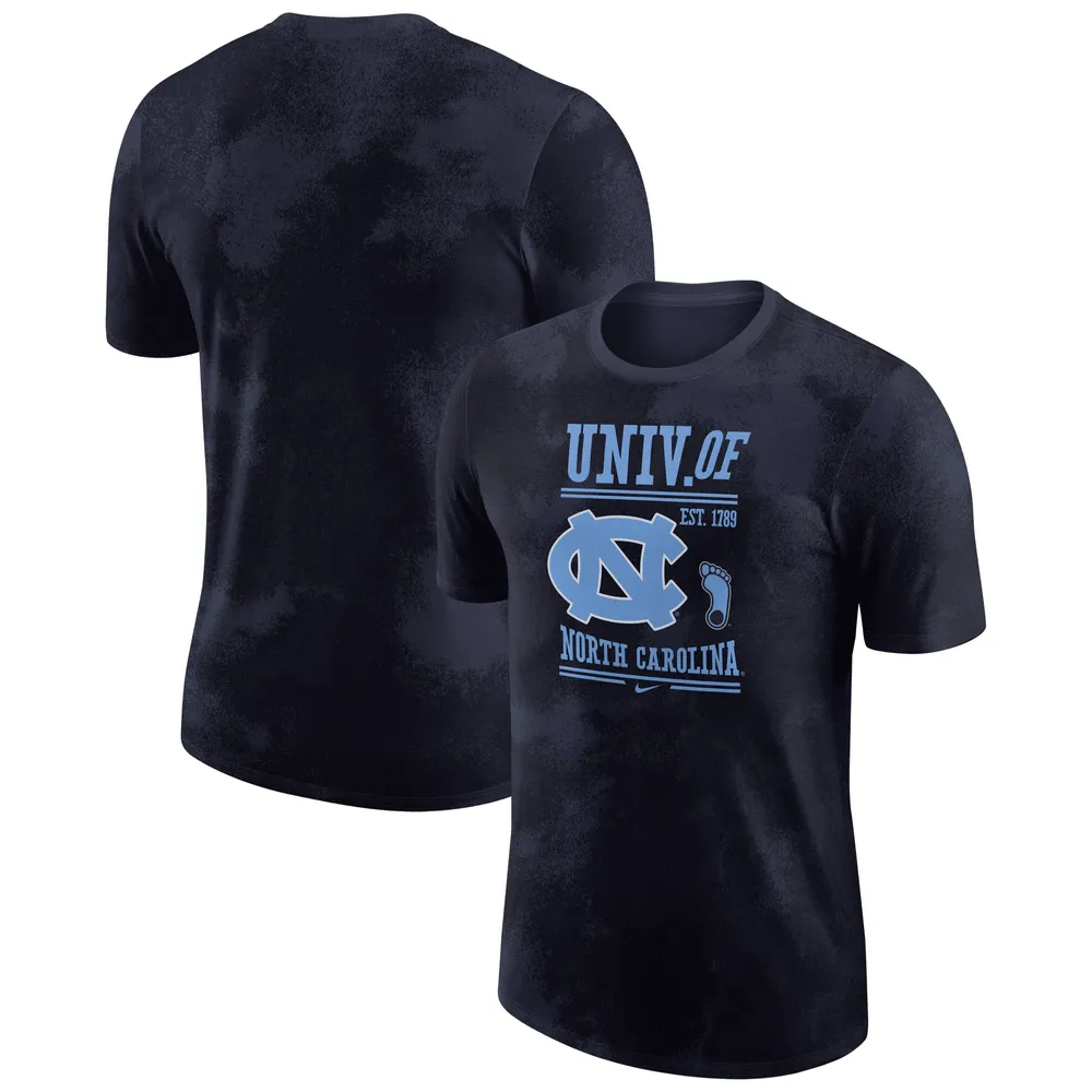 T-shirt Nike North Carolina Tar Heels Team Stack bleu marine pour homme