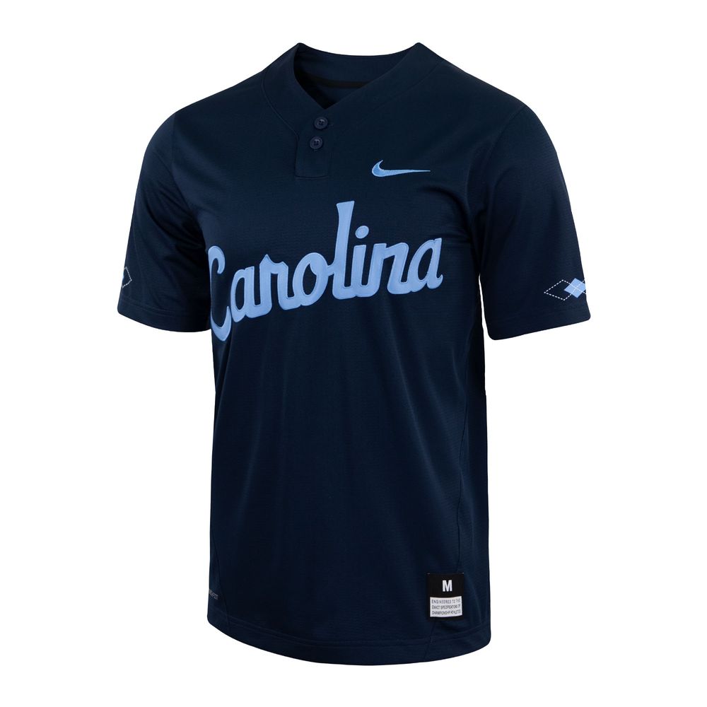 Men's Nike Carolina Blue North Carolina Tar Heels Replica Full-Button Baseball  Jersey