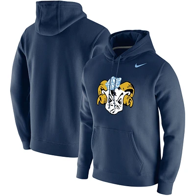 Sweat à capuche Nike pour hommes, bleu marine, North Carolina Tar Heels, Vintage School Logo