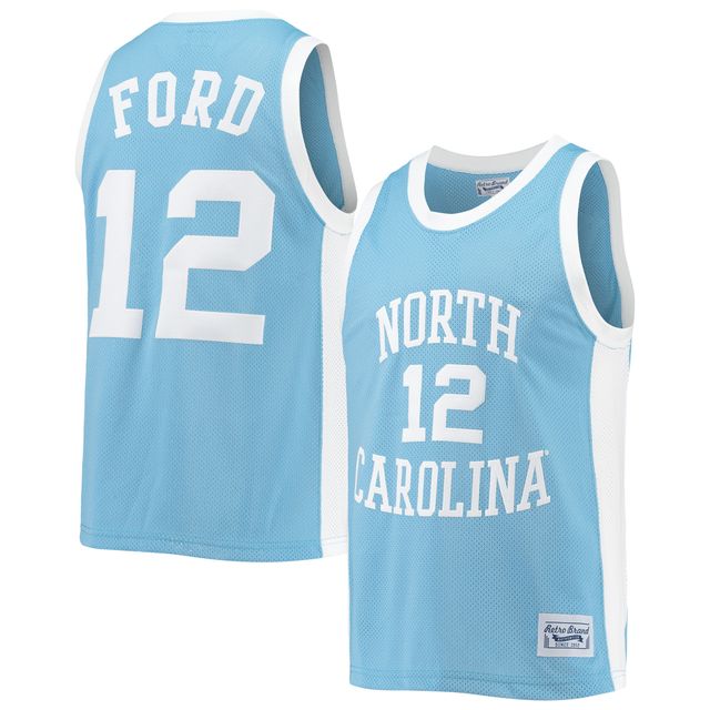 Maillot de basket-ball classique commémoratif pour hommes, marque rétro originale, Phil Ford, bleu caroline du nord, Tar Heels