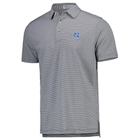 Polo en jersey à rayures Jubilee Performance Peter Millar pour hommes, noir, North Carolina Tar Heels