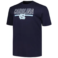 T-shirt d'équipe pour hommes de la marine North Carolina Tar Heels Big & Tall