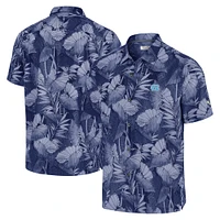 Chemise boutonnée bleue pour homme Tommy Bahama North Carolina Tar Heels Coast Nuevo Fronds