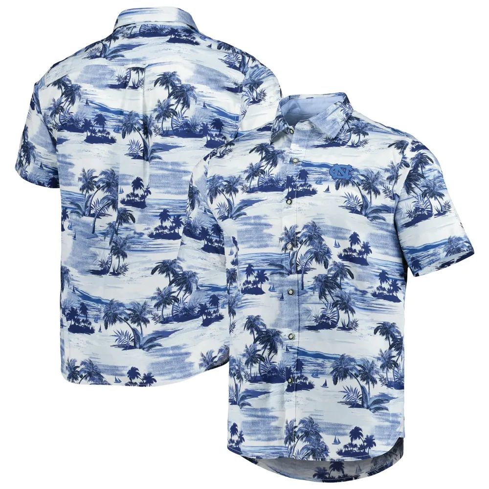 Lids North Carolina Tar Heels Tommy Bahama Tropical Horizons Button-Up Shirt  - Blue