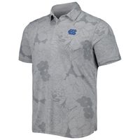 Men's Tommy Bahama Gray North Carolina Tar Heels Miramar Blooms Polo