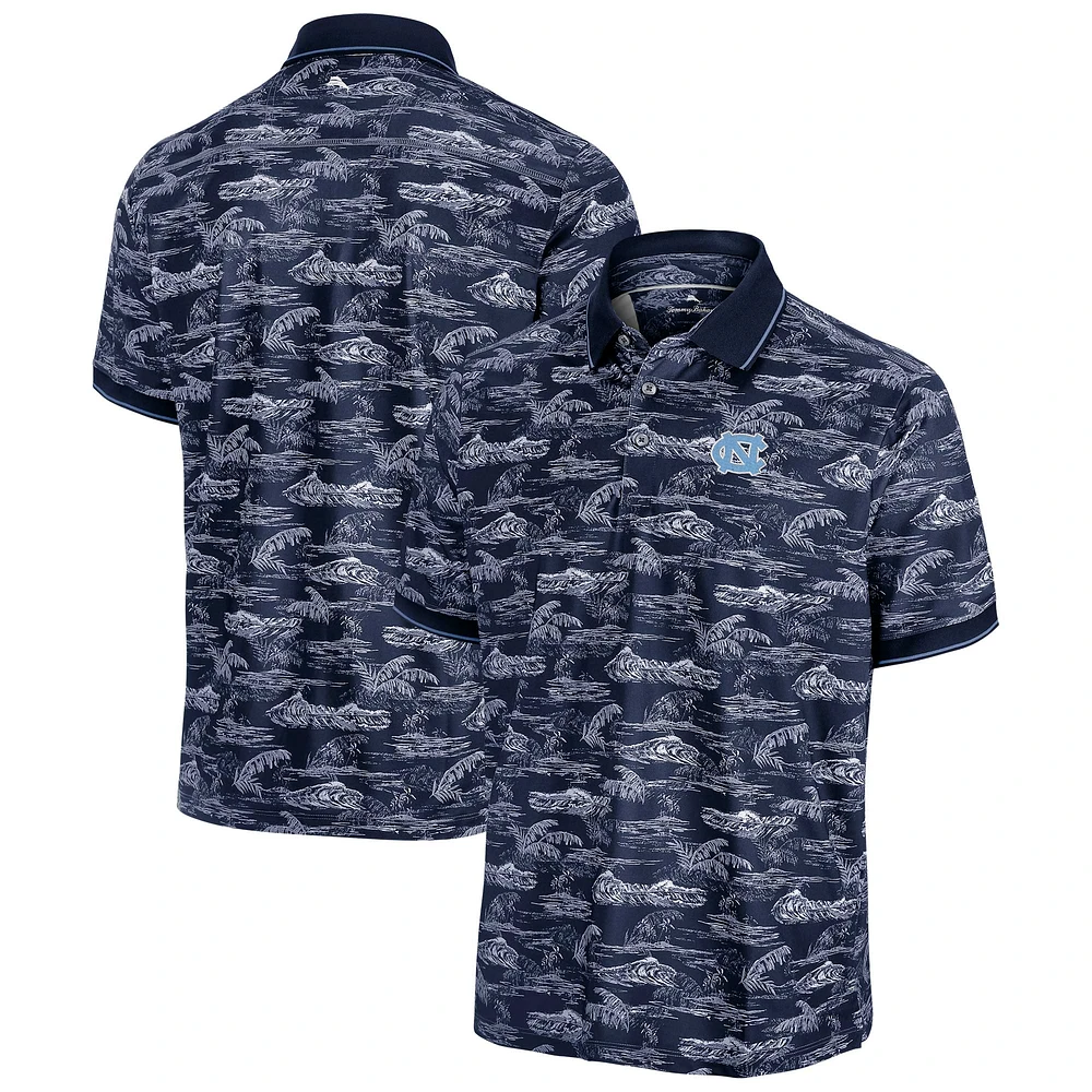 Polo Tommy Bahama bleu clair pour homme, North Carolina Tar Heels, Bay View IslandZone