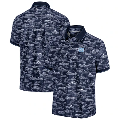 Polo Tommy Bahama bleu clair pour homme, North Carolina Tar Heels, Bay View IslandZone