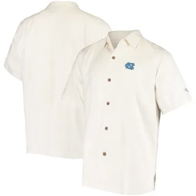 North Carolina Tar Heels Tommy Bahama Al Fresco Tropics Jacquard Button-Up Shirt - White