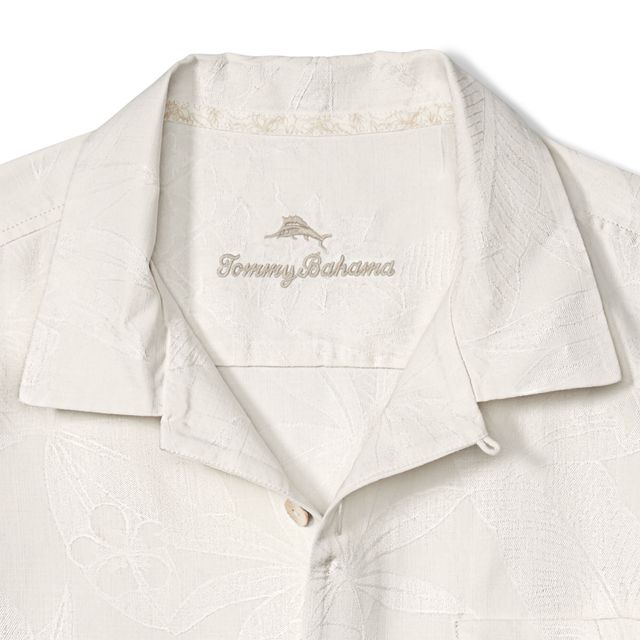 Chemise boutonnée en jacquard Al Fresco Tropics pour homme Tommy Bahama White North Carolina Tar Heels