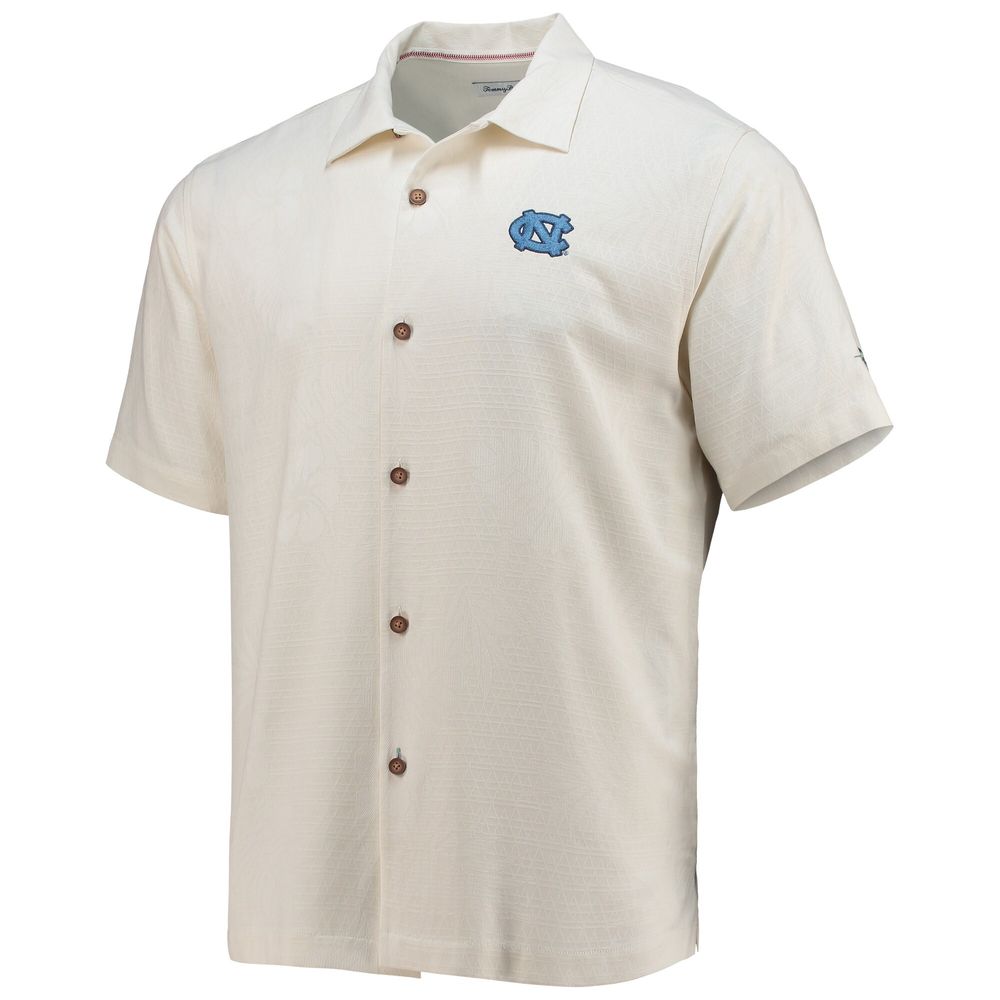 Men's Tommy Bahama White North Carolina Tar Heels Run Like You Stole It Camp Button-Up Shirt