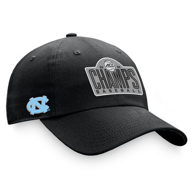 Men's Top of the World Black North Carolina Tar Heels 2022 ACC Baseball Conference Tournament Champions Crew Adjustable Hat