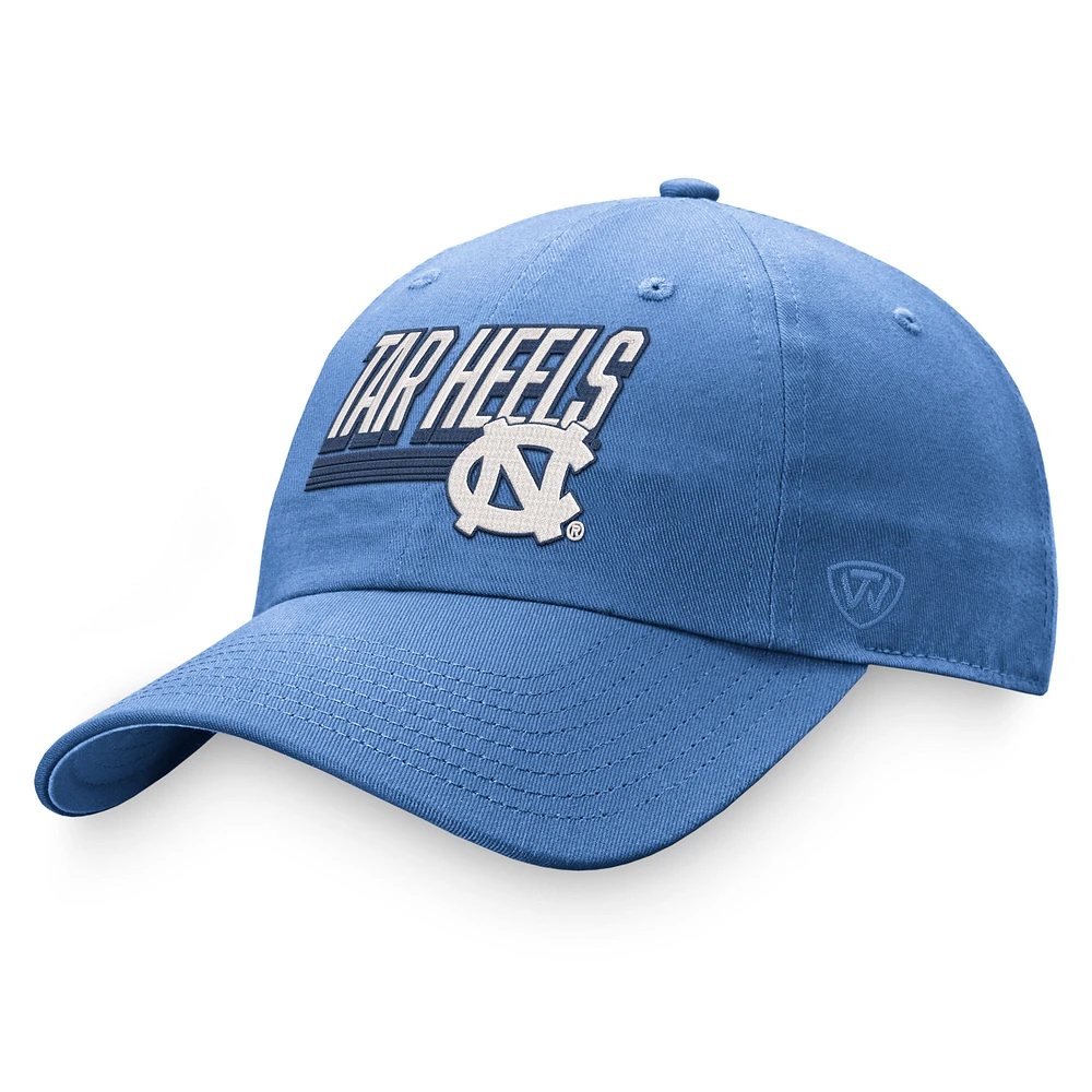 Chapeau réglable Top of the World Carolina Blue North Carolina Tar Heels Slice pour hommes