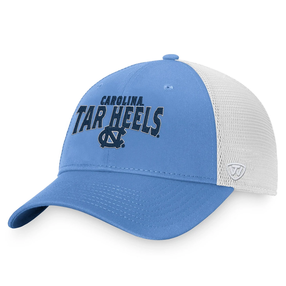 TOP UNC LTBLU WHIT NCAA TOP BREAKOUT TRUCKER HATMENSTR