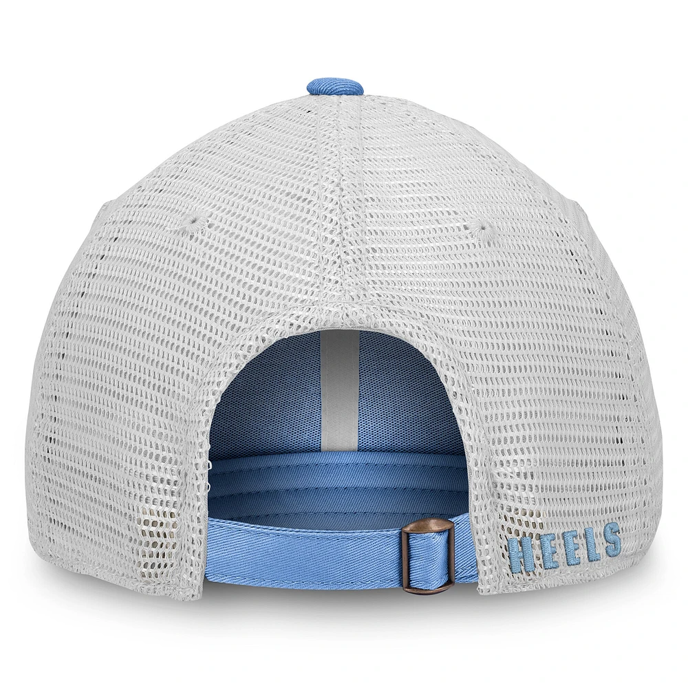 Casquette ajustable à imprimé tie-dye bleu/blanc de Caroline du Nord pour homme Top of the World Carolina Tar Heels
