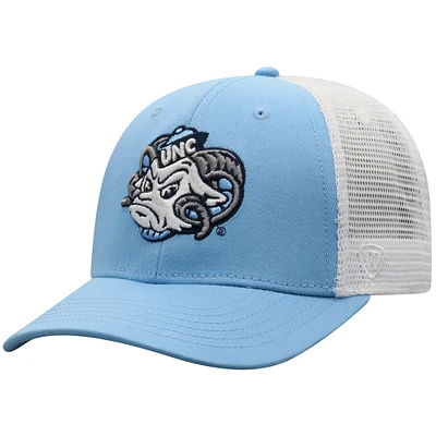 Men's Top of the World Carolina Blue/White North Carolina Tar Heels Victory Baseline Trucker Adjustable Hat