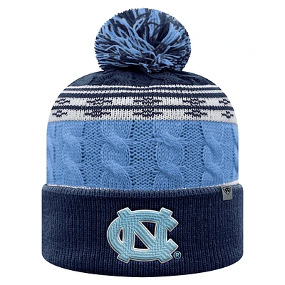 Men's Top of the World Carolina Blue North Carolina Tar Heels Altitude Cuffed Knit Hat with Pom
