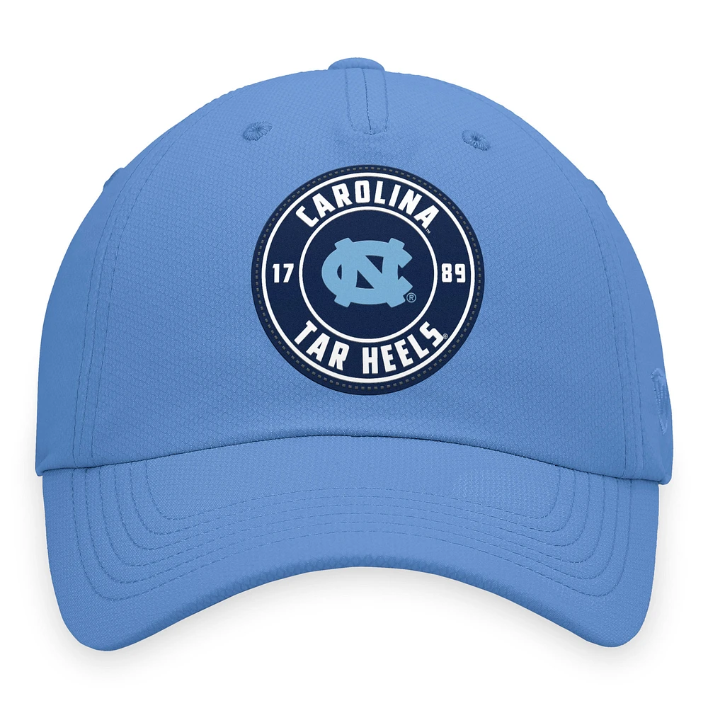 Casquette ajustable Top of the World Carolina Blue pour homme de la région des Tar Heels de Caroline du Nord