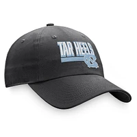 Chapeau réglable Top of the World Charcoal North Carolina Tar Heels Slice pour hommes