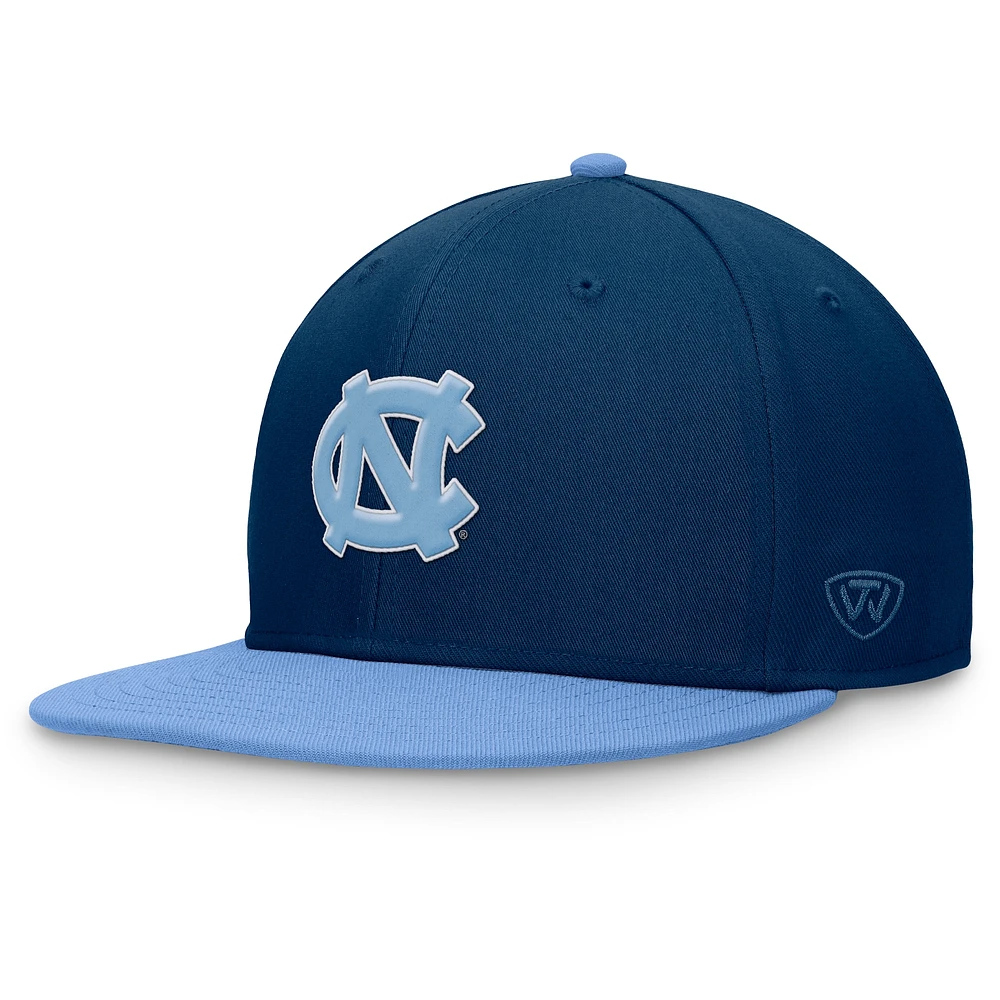 Men's Top of the World Navy/Light Blue North Carolina Tar Heels Rally Two-Tone Fitted Hat