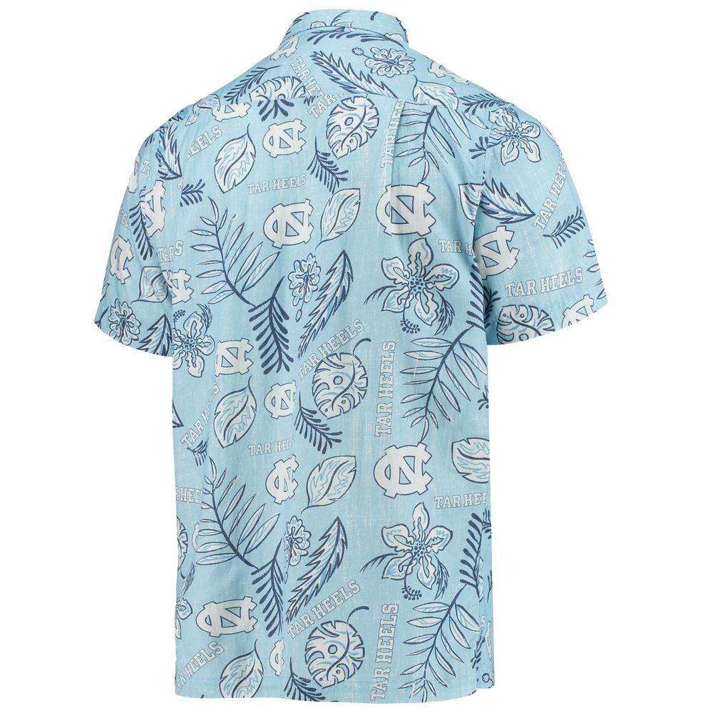 Men's Wes & Willy Carolina Blue North Tar Heels Vintage Floral Button-Up Shirt