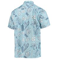 Men's Wes & Willy Carolina Blue North Tar Heels Vintage Floral Button-Up Shirt