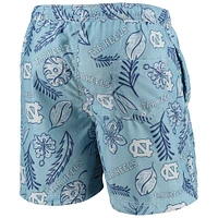 Men's Wes & Willy Carolina Blue North Tar Heels Vintage Floral Swim Trunks