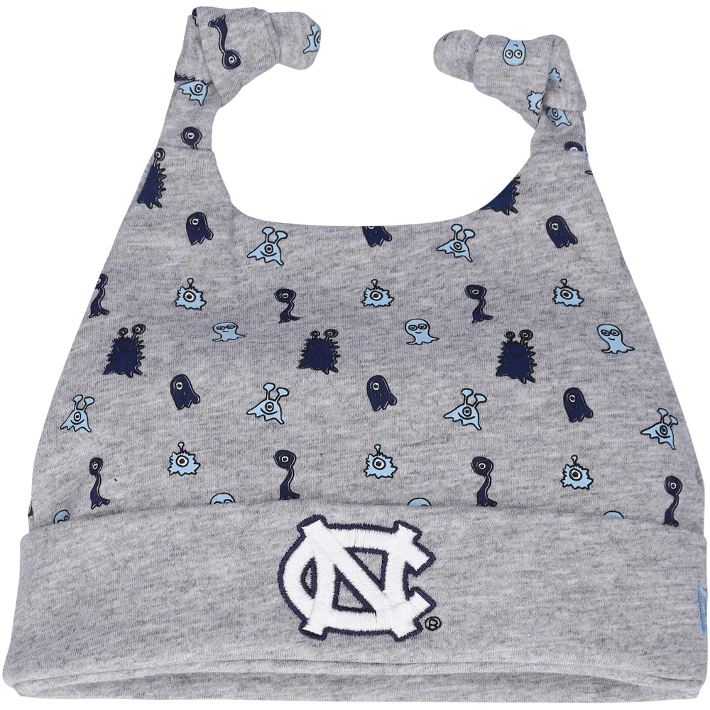 Nouveau-né et nourrisson New Era Heather Grey North Carolina Tar Heels Critter Cuffed Knit Hat