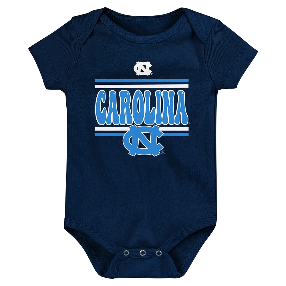 Newborn Carolina Blue North Tar Heels Sunday Comics 3-Pack Bodysuit Set