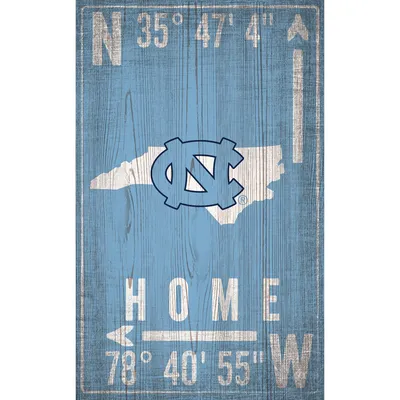 North Carolina Tar Heels 11" x 19" Coordinate Sign