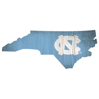 North Carolina Tar Heels 12" Logo State Sign