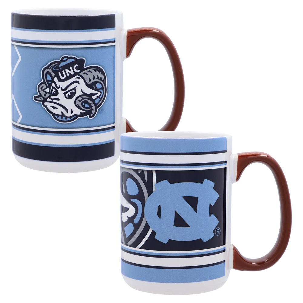 Talons de goudron de Caroline du Nord 15oz. Ensemble de 2 tasses Home & Away