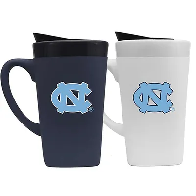 North Carolina Tar Heels 16oz. Soft Touch Ceramic Mug with Lid Two-Piece Set