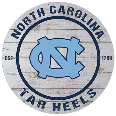 North Carolina Tar Heels 20'' x 20'' Indoor/Outdoor Weathered Circle Sign