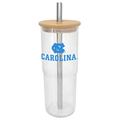 Verre à vin en verre de 24 oz des Tar Heels de Caroline du Nord