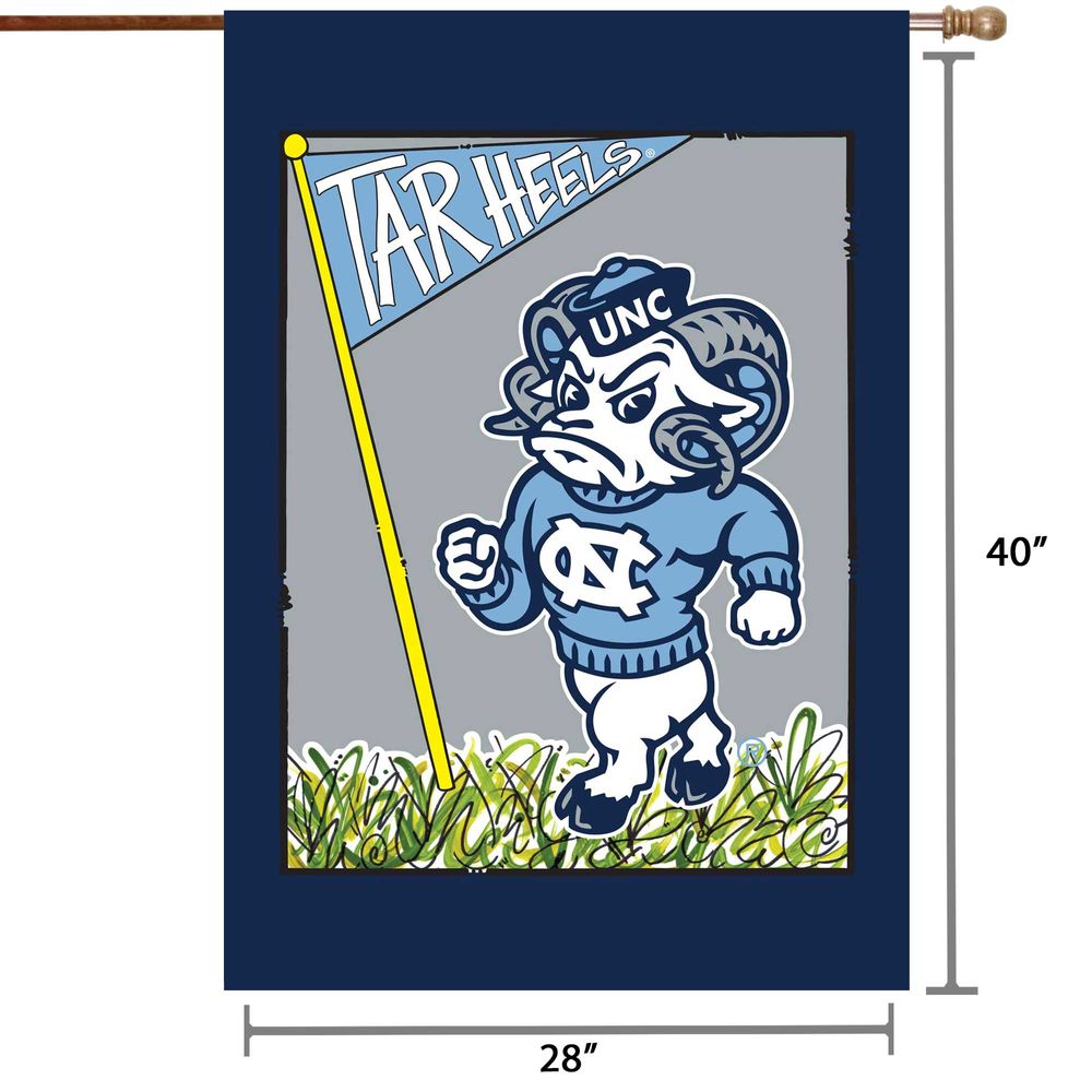 North Carolina Tar Heels 28" x 40" Double-Sided House Flag