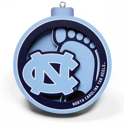 North Carolina Tar Heels 3D Logo Series Ornament
