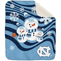 North Carolina Tar Heels 50'' x 60'' Snowman Sherpa Blanket