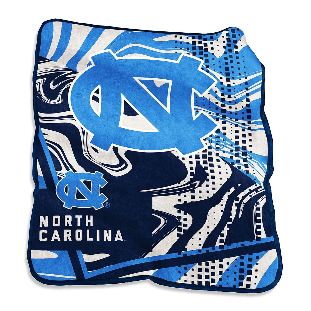 North Carolina Tar Heels Couverture tourbillonnante Raschel 127 x 152,4 cm