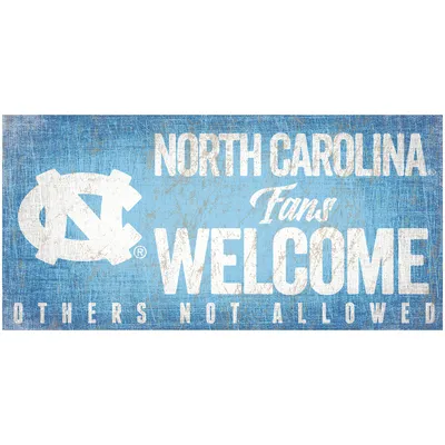 North Carolina Tar Heels 6" x 12" Fans Welcome Sign