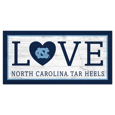 North Carolina Tar Heels 6'' x 12'' Team Love Sign