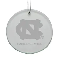 North Carolina Tar Heels Round Crystal Personalized Ornament