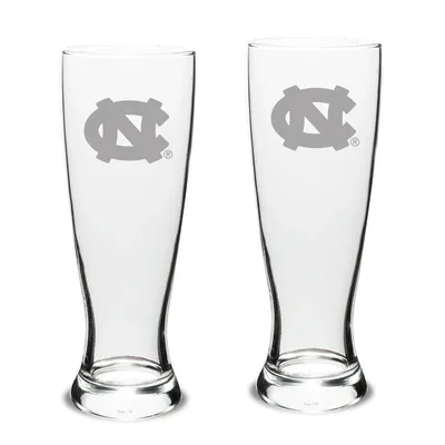 North Carolina Tar Heels Set of 2 Stylish University Pilsner Glasses